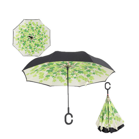 AussieSuperStore Homeware Supplies Windproof Double-Layered Hands Free Inverted Reverse Folding Upside-Down Umbrella Windproof Double-Layered Inverted Reverse Folding Upside-Down Umbrella CB201TUMBRELLA3